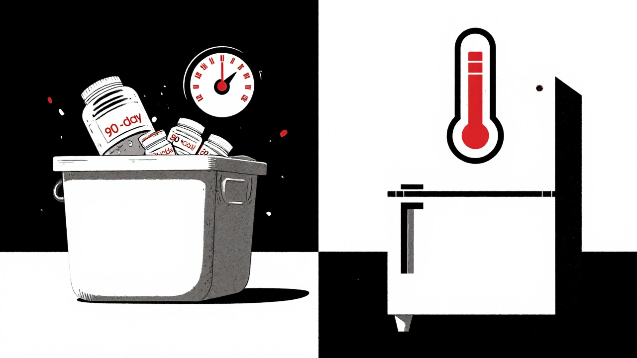 Split prescription: one large bottle discarded versus three small ones given to patient