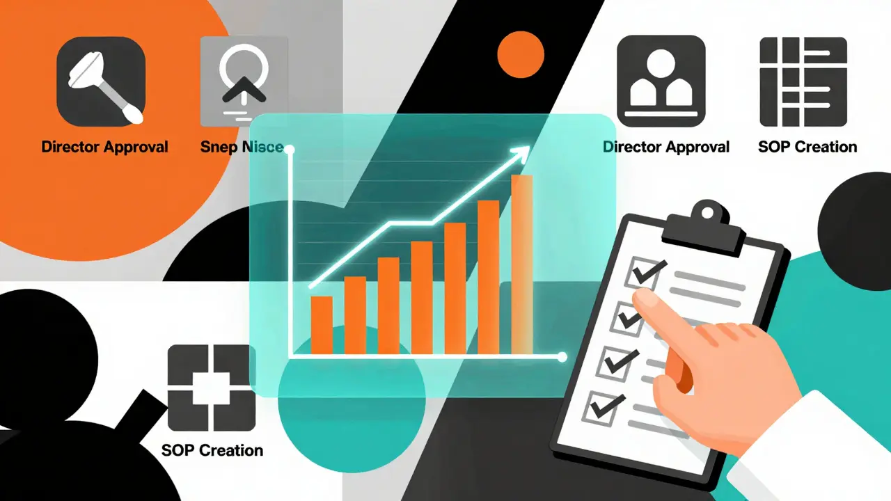 Geometric illustration of lab verification steps and data analysis