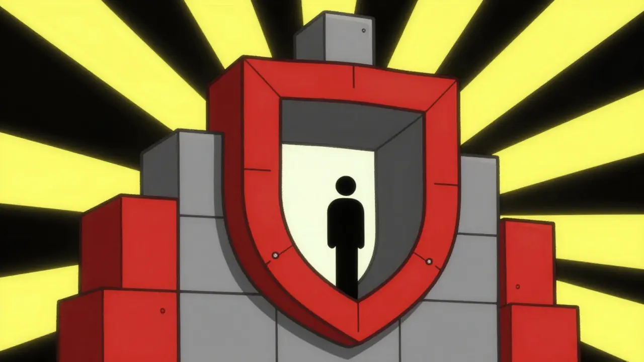 Geometric shield symbolizing safe prescription verification and security