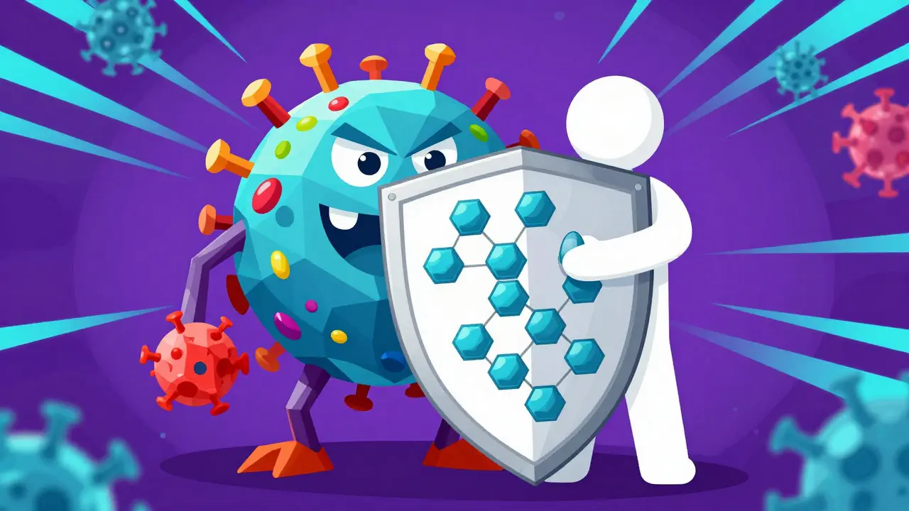 Shield protecting against antibiotic resistance
