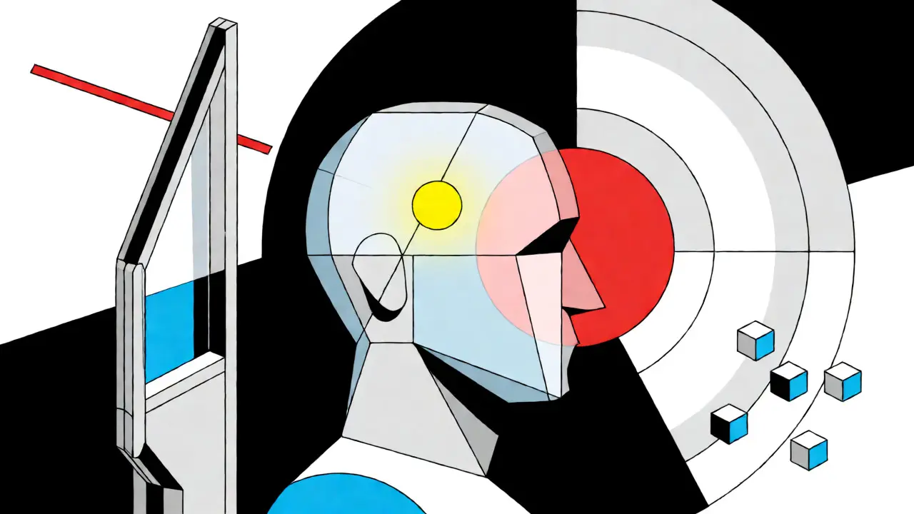 Stylized head profile highlighting targeted therapy and multimodal treatment strategies.
